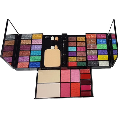 Travel Size All-in-One Makeup Kit - Eyeshadow, Compact Powder, Lip Color.
